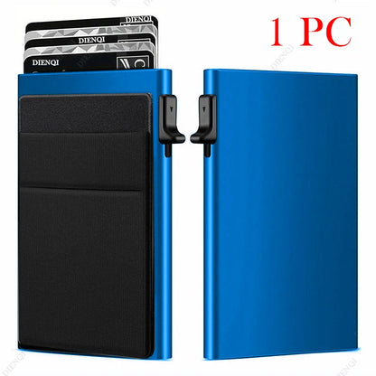 Rfid Credit Card Holder Men Thin Slim Mini Minimalist Wallets Luxury Metal Bank ID Cardholer Case Wallet for Men Carteras Choice
