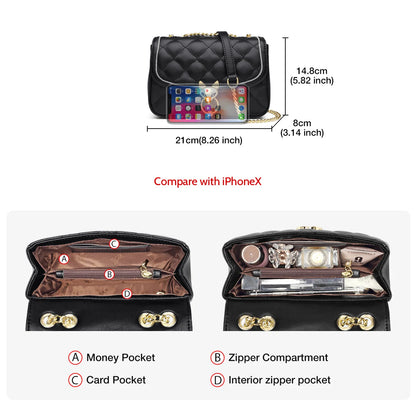 FOXER Split Leather Crossbody Bag