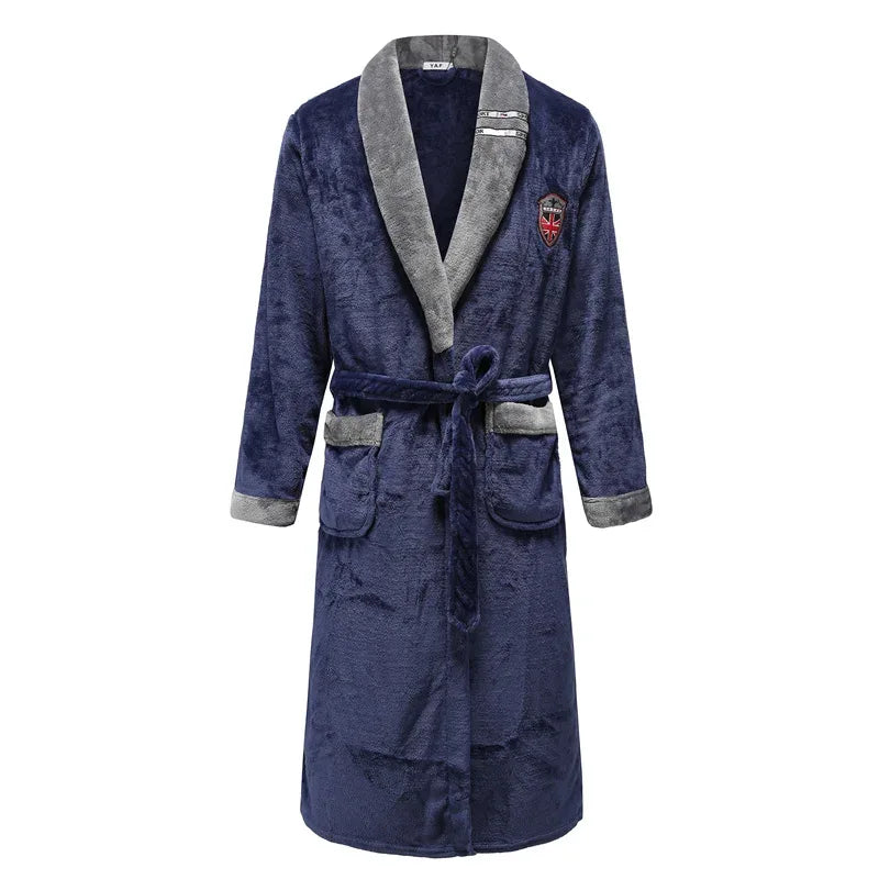 Plus Size Flannel Men’s Robes - ShopHub