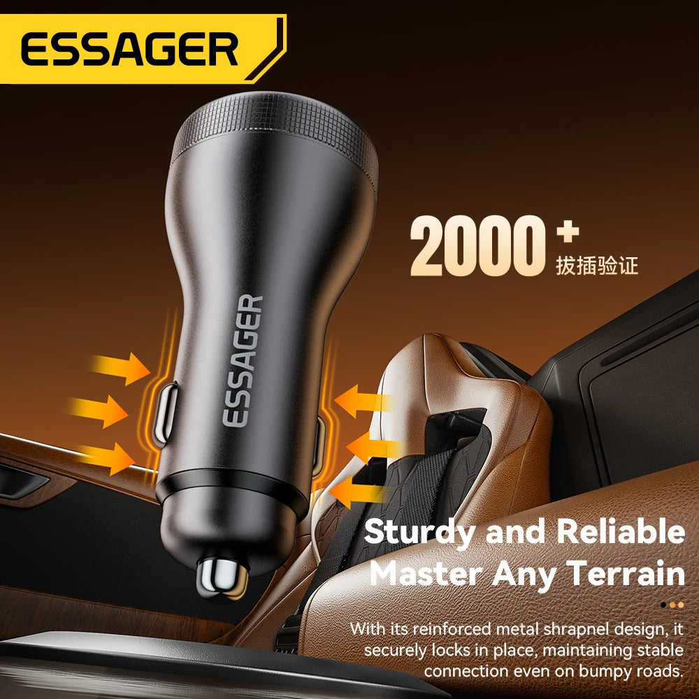 Essager 100W Quick Charge USB C Car Charger