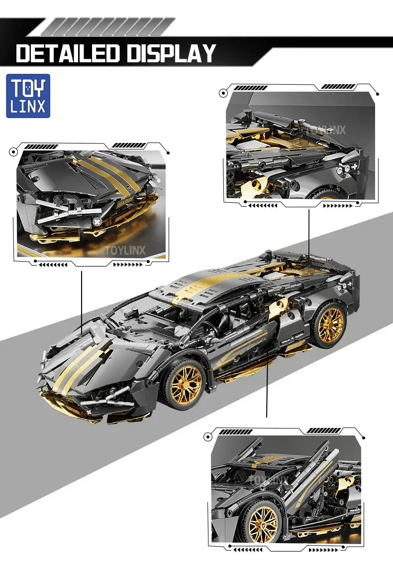 TOYLINX 1:14 Supercar Building Block Toy - ShopHub