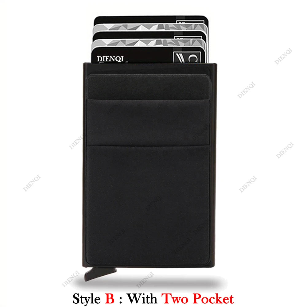 Multi Bank Credit Card Holder Men's Wallet RFID Business Anti-theft Slim Thin Wallet Men Money Card Bag Male Purses Walet Fo Men