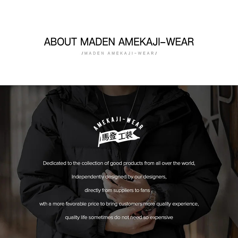 Maden Men's Winter Detachable Sleeves Down Jacket – Two Jackets in One