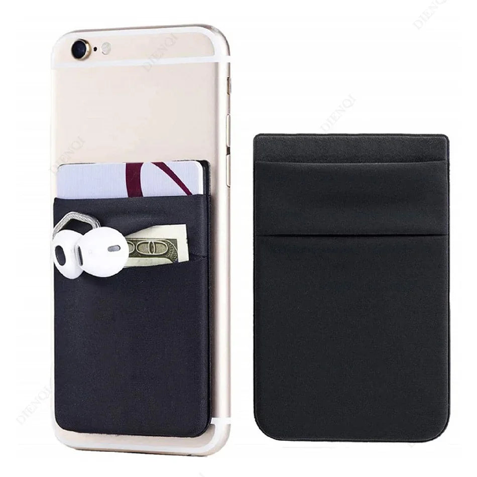 Mobile Phone Card Holders Phone Wallet Stick on Card Holder for Phone Case Adhesive Sticker Cell Phone Wallet Credit Cardholder