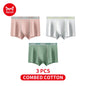 MiiOW Combed Cotton Men's Boxers - 40S Antibacterial Breathable Underwear 7A Soft Boxershorts