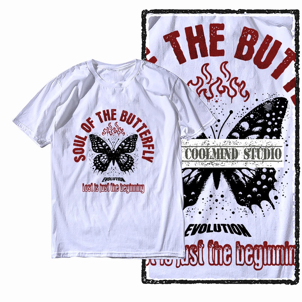 COOLMIND X0122 Free as a Butterfly Cotton Tee