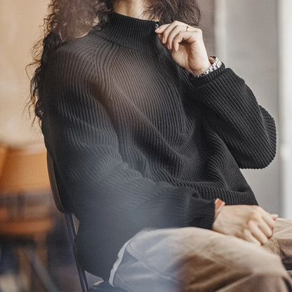 MADEN Cotton-Blend Half-Zip Sweater