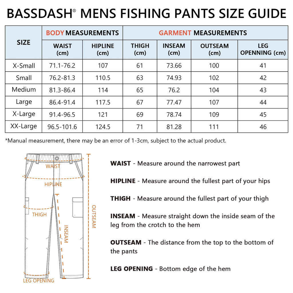 BASSDASH Men's Fishing Cargo Pants