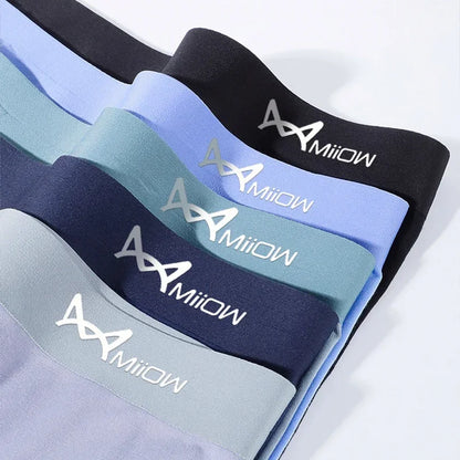 MiiOW Men's Modal Underwear - 3Pcs Graphene Antibacterial Boxer with Seamless Cuffs