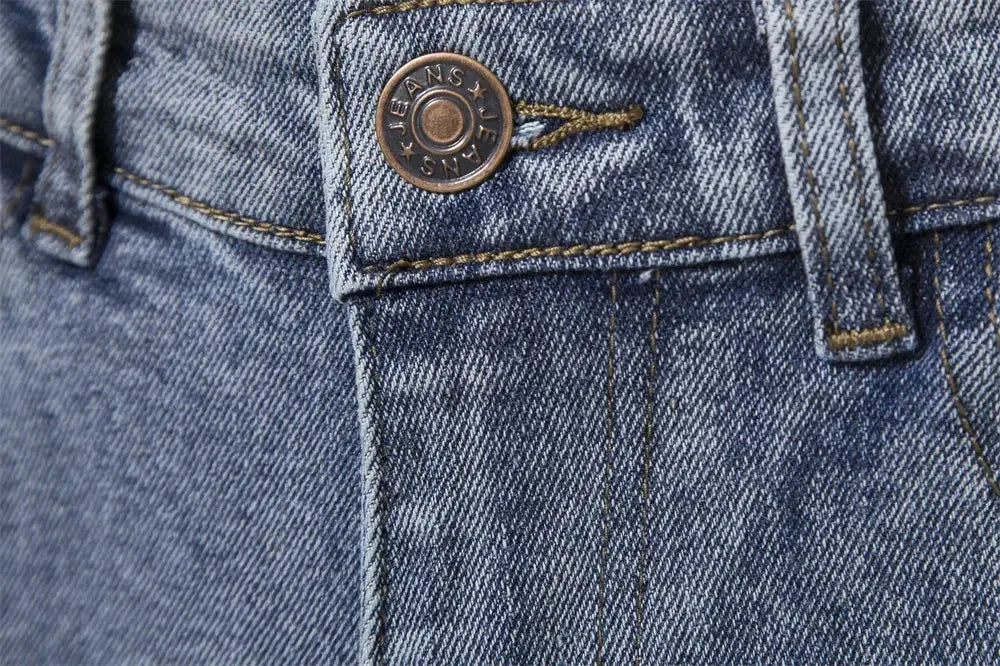 AIOPESON Men's Slim Fit Straight Jeans - ShopHub