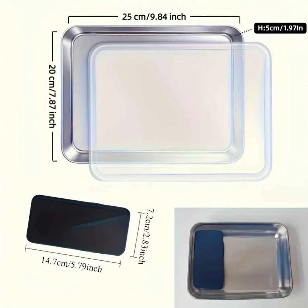 1/2/3/4/5/6Pcs Stainless Steel Food Containers, Kitchens Accessories, Holds Knifes, Stackable Kitchen Storage with Lids
