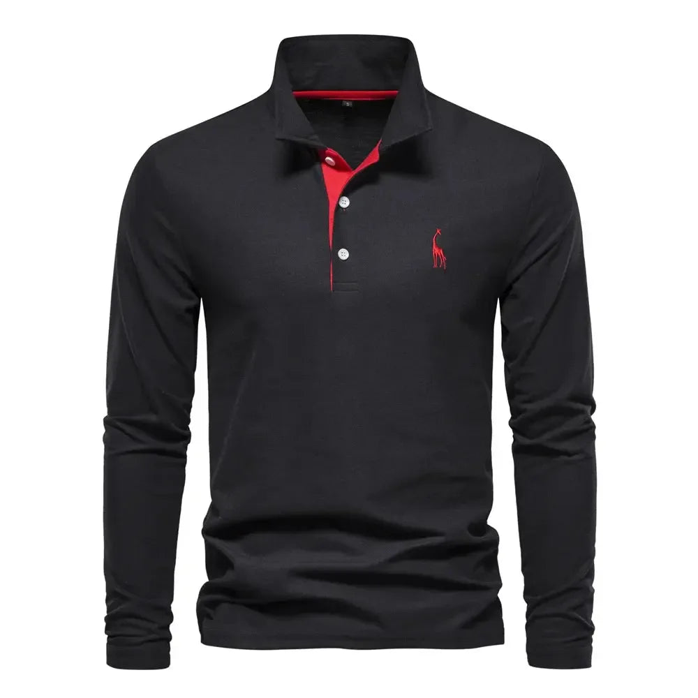 AIOPESON Men's Deer Embroidery Polo Shirts - ShopHub