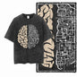 G25 Exclusive Cool Vintage Cotton Men's COOLMIND Graphic T-shirt | Acid Washed Streetwear Big Size O-neck Men's Tee Tshirt