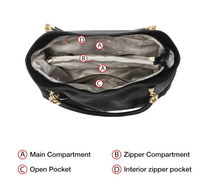 FOXER Women's Shoulder Bag — Genuine Leather Elegance for Every Day
