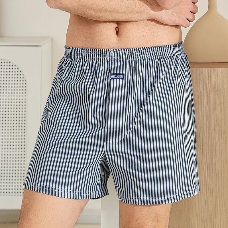 Men's 100% Cotton Plaid Pajama Shorts - ShopHub