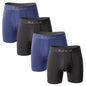 4 Pack Breathable Men's Boxershorts with Opening - Plus Size