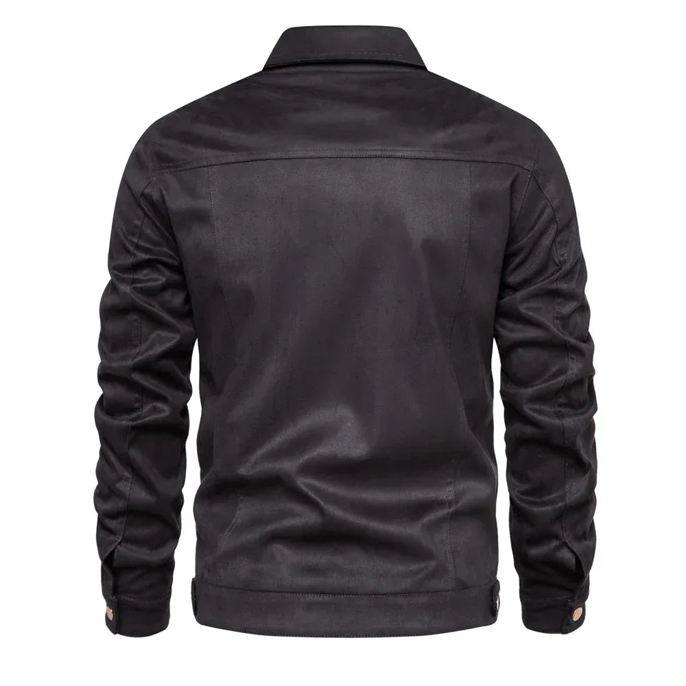 AIOPESON Autumn Winter Suede Leather Jackets - ShopHub