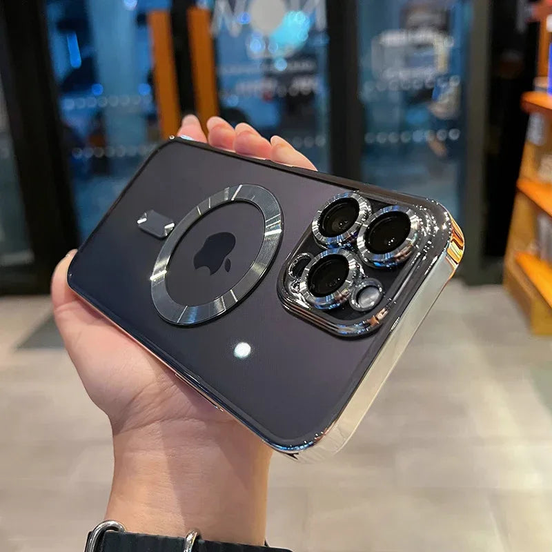 QIXTWO Luxury Magnetic Plating Clear Case - ShopHub