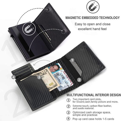Rfid Carbon Fibe Airtag Wallets