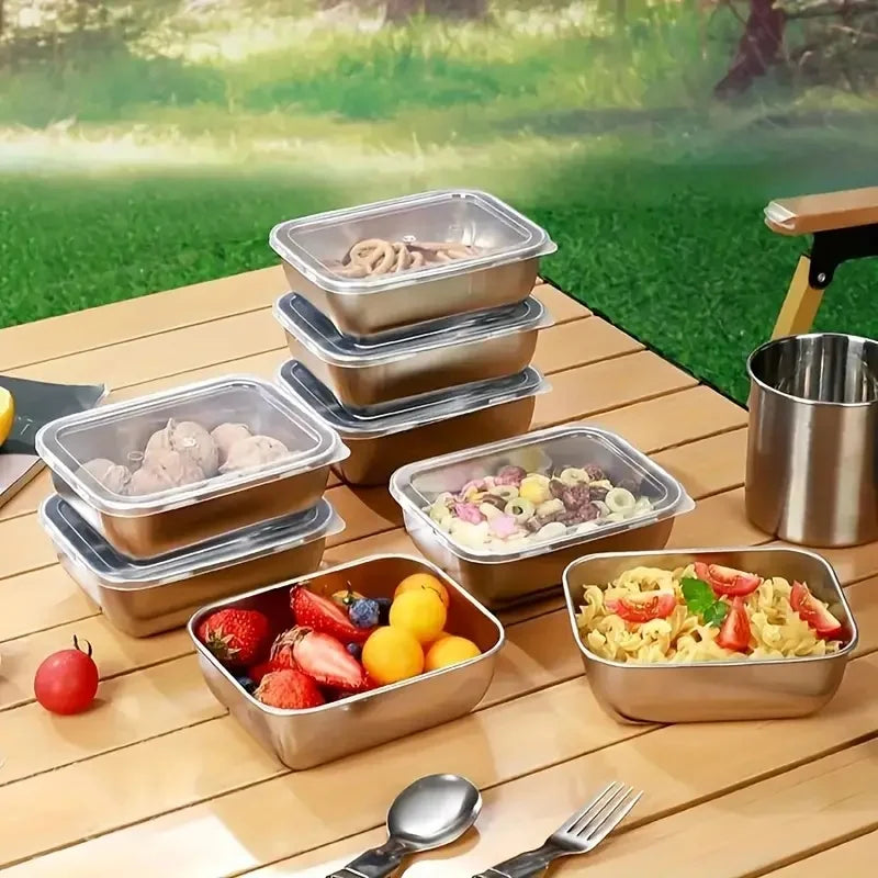 5-Piece Stainless Steel Food Storage Containers
