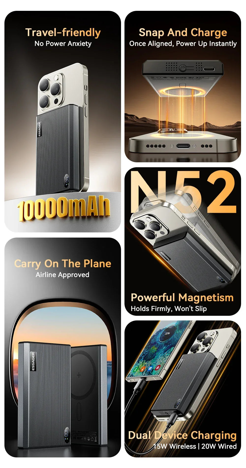 Essager Thin Magnetic Power Bank - ShopHub