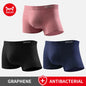 MiiOW Men's Antibacterial Boxer Briefs - 3Pcs Cotton Underwear with Graphene Technology