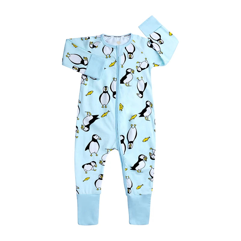 Kids Tales Little Bloom Cotton-Blend Double-Zip Romper