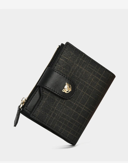 FOXER Cowhide Leather Women's Short Wallet