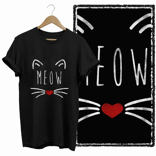COOLMIND Black Cat Graphic T-Shirt | Women's 50-Design