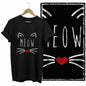 COOLMIND Black Cat Graphic T-Shirt | Women's 50-Design