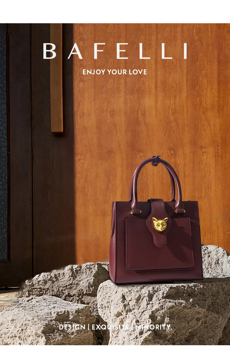 BAFELLI Soft Leather Multi-Compartment Commuter Tote