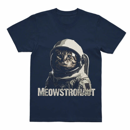 COOLMIND U0012 Astronaut Cat Graphic Cotton Tee