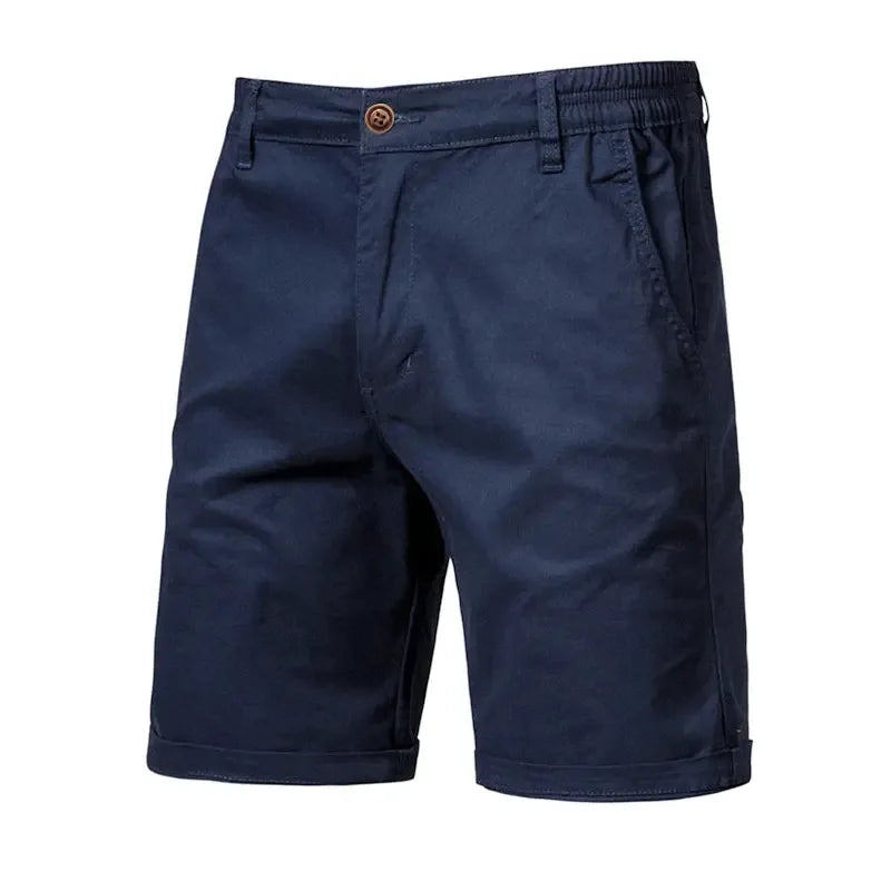 AIOPESON Men's 100% Cotton Solid Shorts - ShopHub