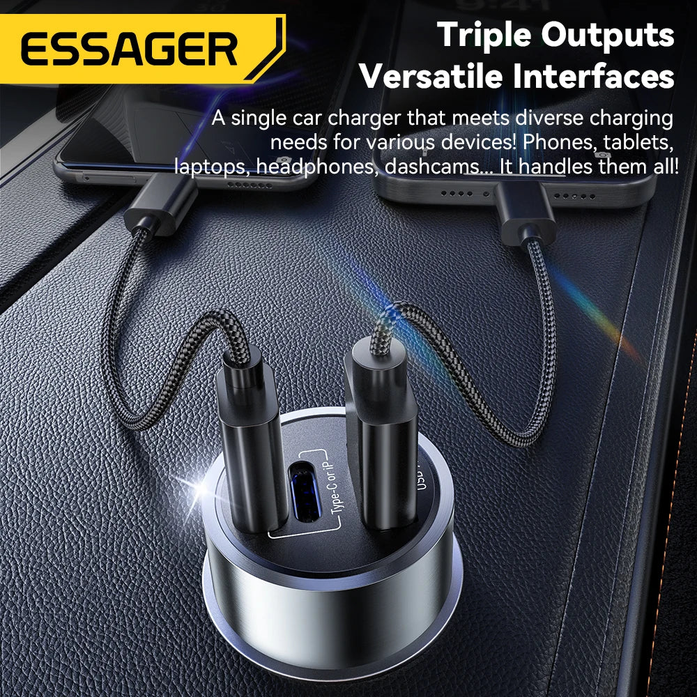 Essager IP Port Car Charger USB Type C