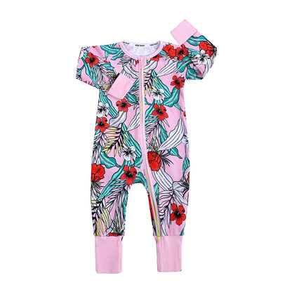 Kids Tales Little Daydream Cotton-Blend Double-Zip Romper