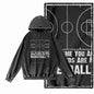 Courtside Basketball Graphic Acid-Washed Black Hoodie