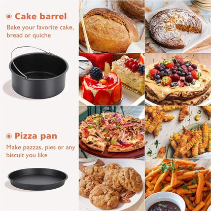 1pc Round Non-Stick Cake Mold 6/7/8 Inch, for Air Fryer