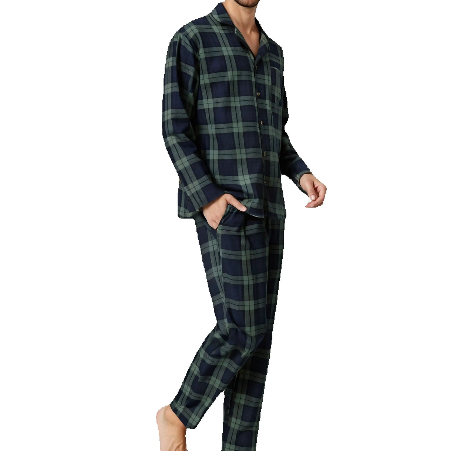 Men's Plaid Pajama Sets – Comfortable Lounge Sleepwear for Ultimate Relaxation