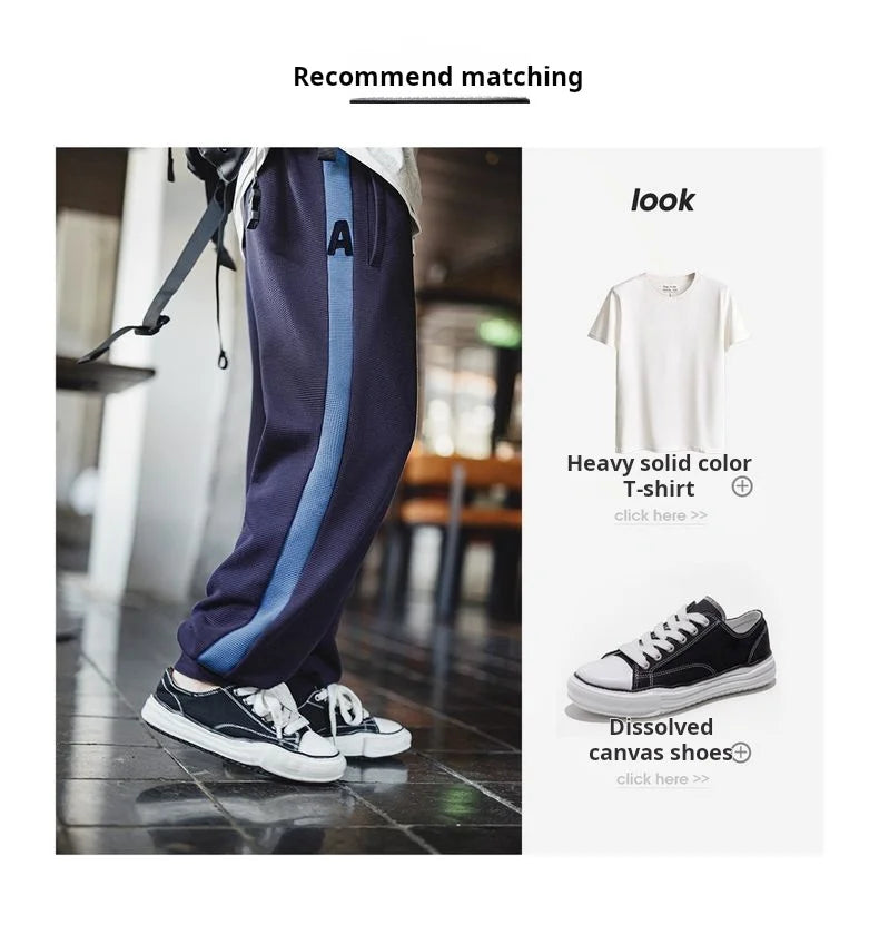 Maden Men's Vintage Contrast Navy Blue Jacket Waffle Knit Training Jacket Breathable Stand Collar Outwear for Spring Fall