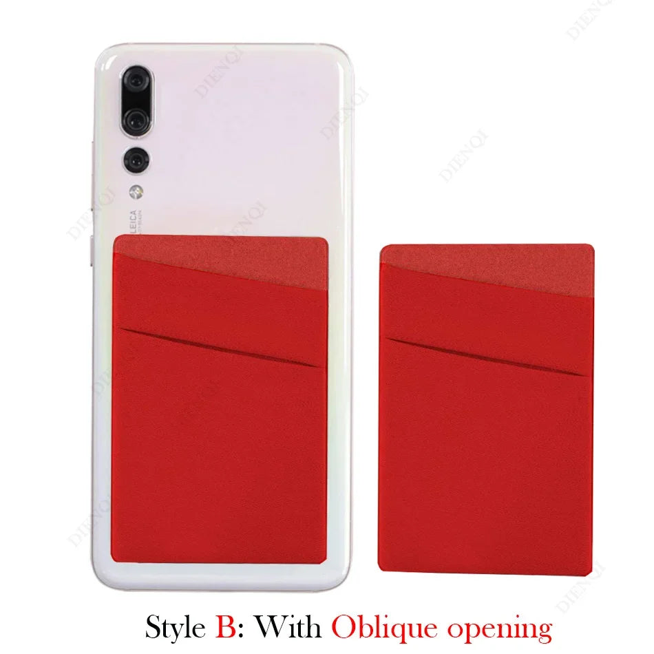 Mobile Phone Card Holders Phone Wallet Stick on Card Holder for Phone Case Adhesive Sticker Cell Phone Wallet Credit Cardholder
