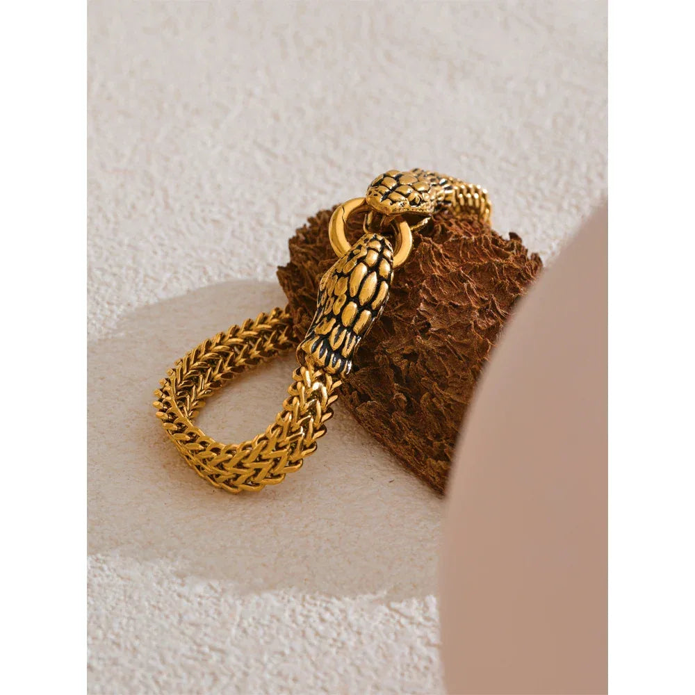 23cm Men's Snake Bracelet - ShopHub