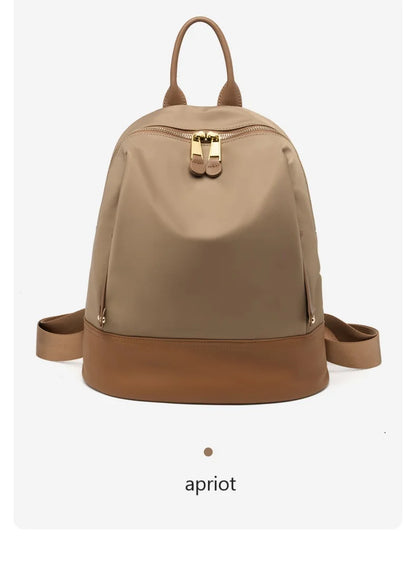 New Oxford &Leather Female Aesthetic Backpack School Bags Luxury Designer for Girls Women Backpacks Travel Light Weight - SC1708