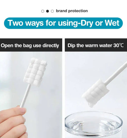 MAMIJOY 30/60pcs Disposable Baby Oral Cleaning Sticks