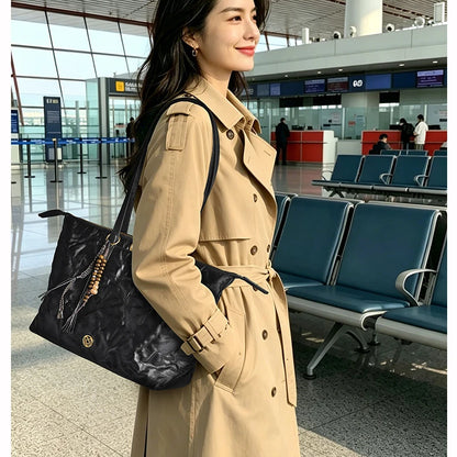 FOXER Luxury Genuine Leather Tote Bag