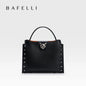 BAFELLI Rivet Cowhide Leather Crossbody Bag