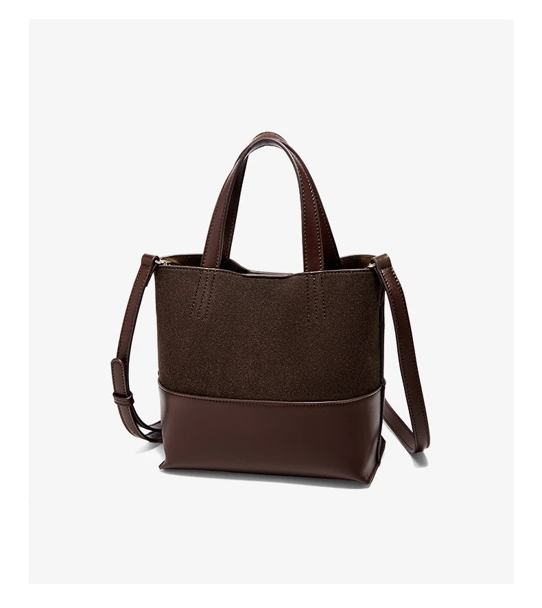FOXER PU Leather Women's Handbag 2026 Stylish Retro Tote Bag Large Capacity Shoulder Bag for Daily Commute