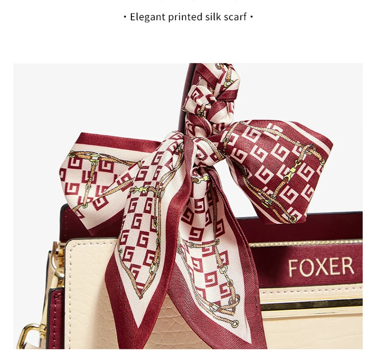 FOXER Luxury Leather Handbag — Premium Cowhide Craftsmanship