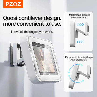 PZOZ SplashView Rotating Shower Phone Holder