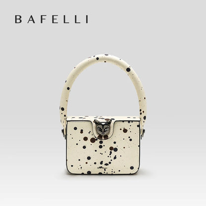 BAFELLI 2026 NEW WOMEN'S HANDBAG BOXY GENUINE LEATHER ORIGINAL DESIGNER LUXURY BRAND CAT SHOULDER FASHION BAGS STYLISH PURSE