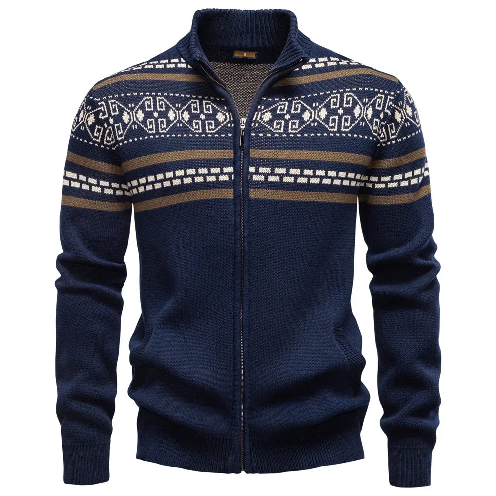 AIOPESON Ethnic Mandarin Collar Jumpers - ShopHub